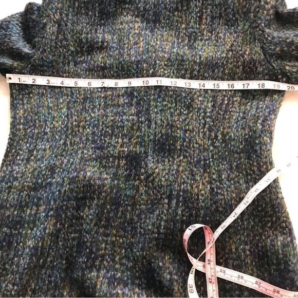 Tribal Women's S Highlands Wool Blend Pea Coat Slate Teal Bouclee Tweed New - Picture 9 of 10